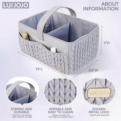 LUKJOJO two-compartments design keeps essentials neatly separated and ready.