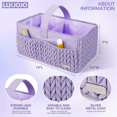 LUKJOJO water-resistant nylon with 3D herringbone quilting for durability and style.