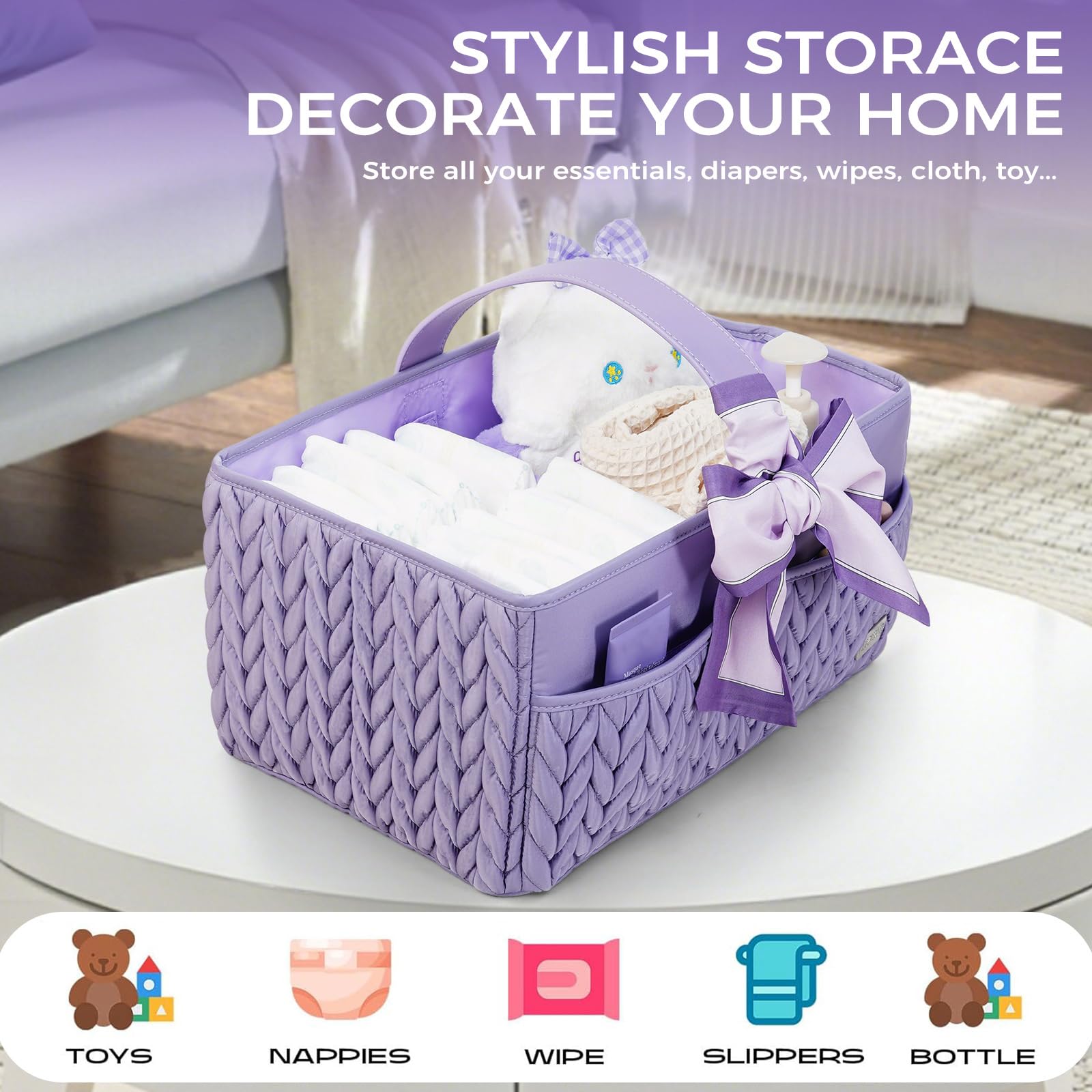 LUKJOJO compact yet roomy design suits nursery, car trips, and travel.