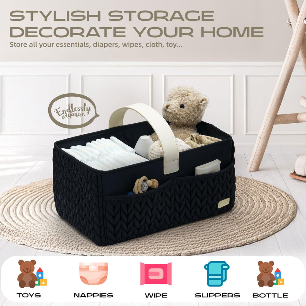 LUKJOJO Nursery Storage Solution keeps baby essentials within reach