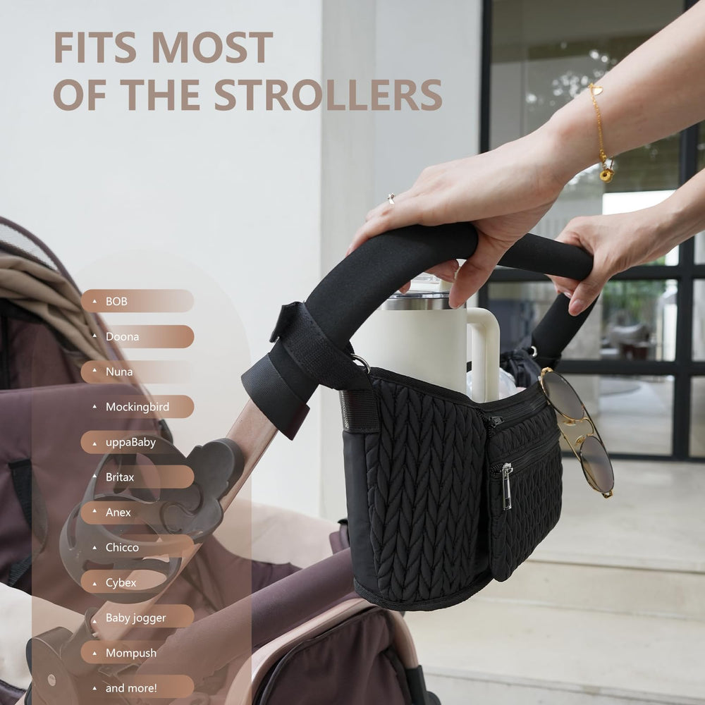 LUKJOJO extra straps secure the organizer for shopping trips.