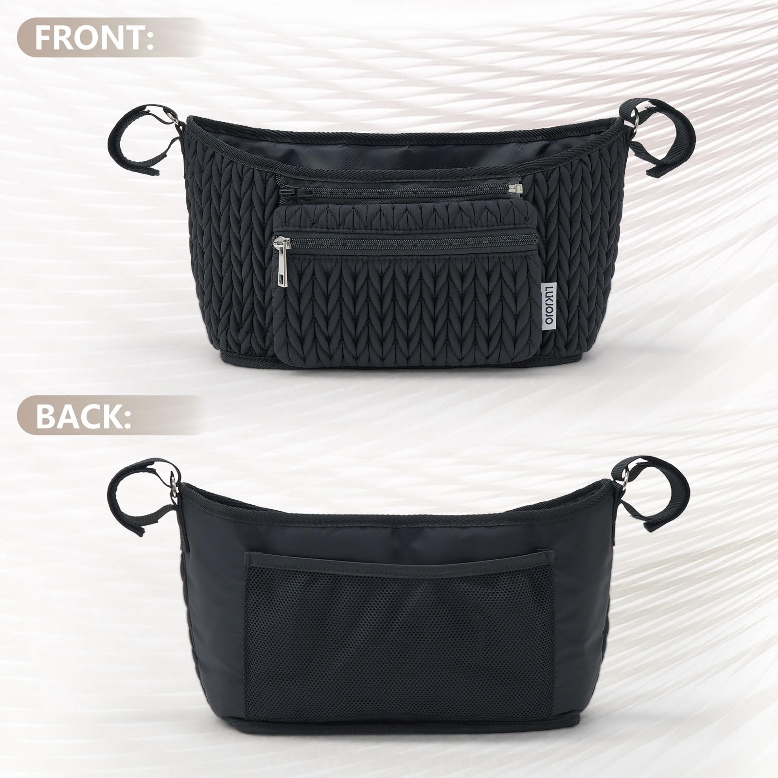 LUKJOJO multi-use storage ideal for baby and pet outings.