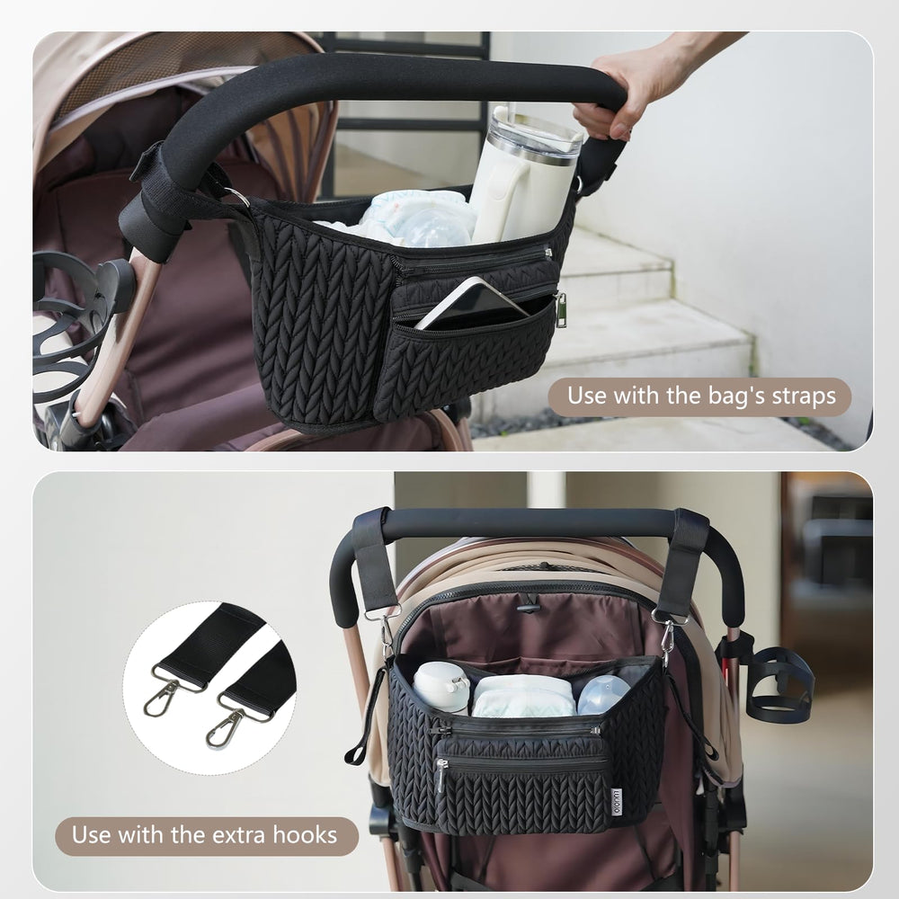 LUKJOJO water-resistant nylon protects contents during travel.
