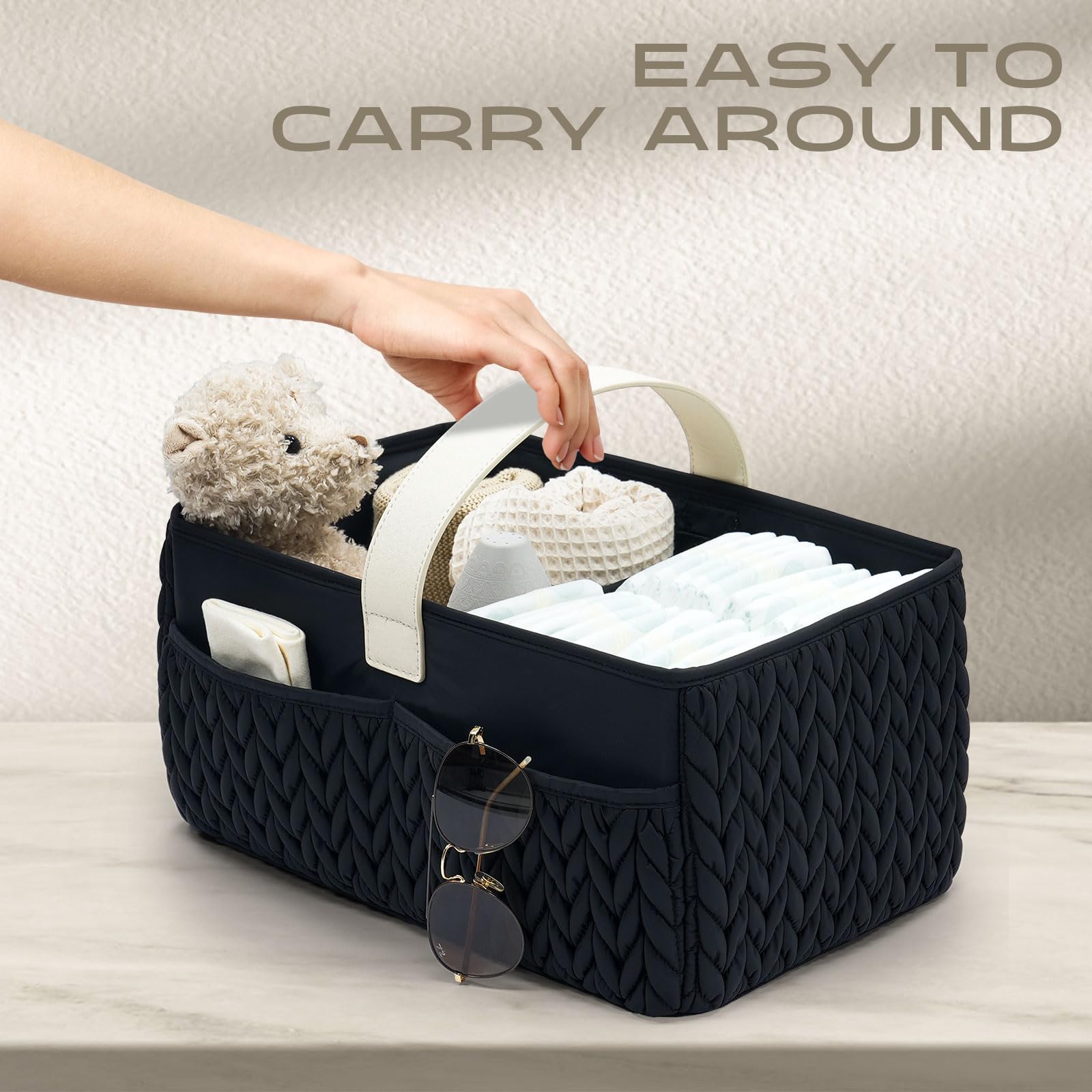 LUKJOJO Travel Diaper Caddy for quick access during outings