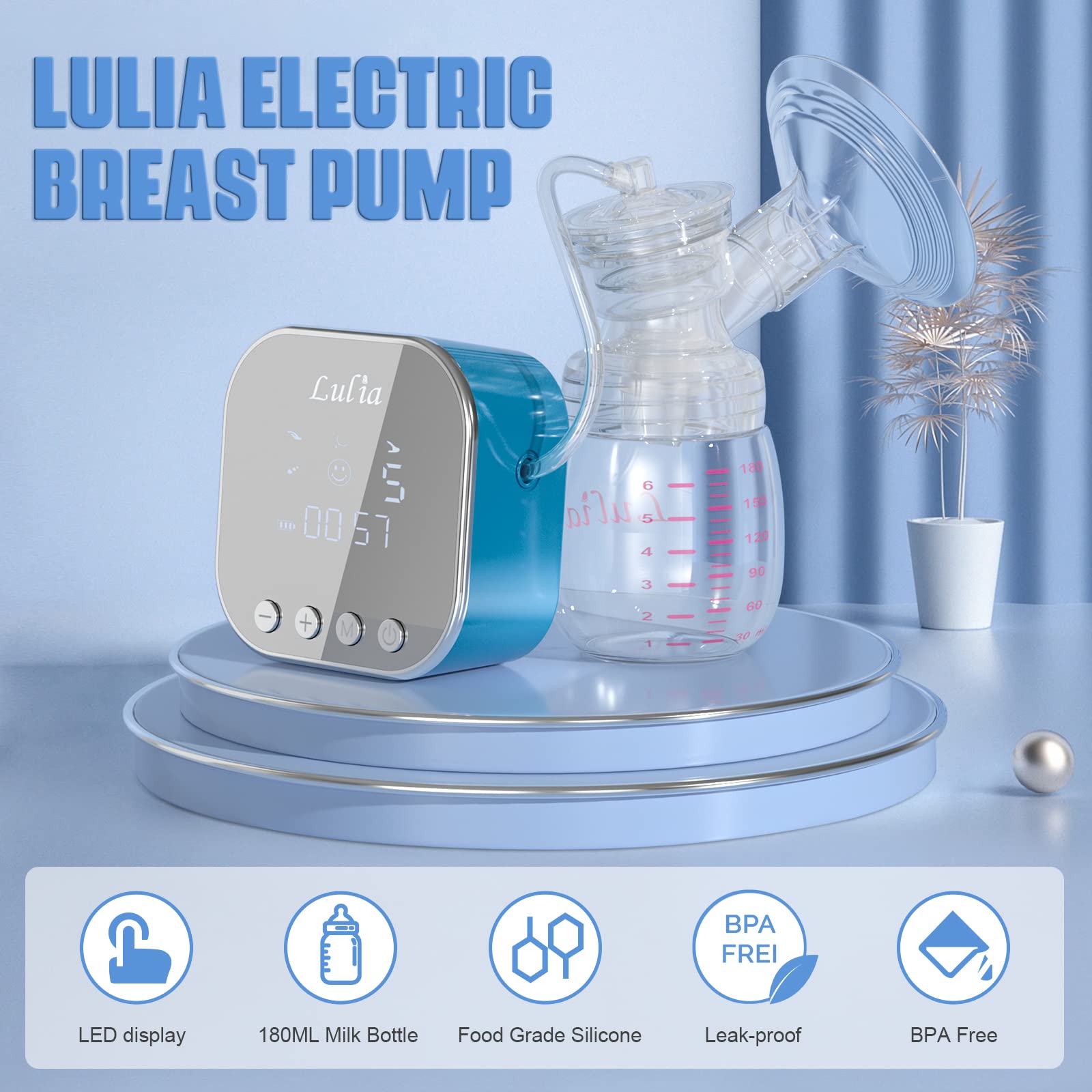 Lulia breast pump kit with bottles for convenient on-the-go use
