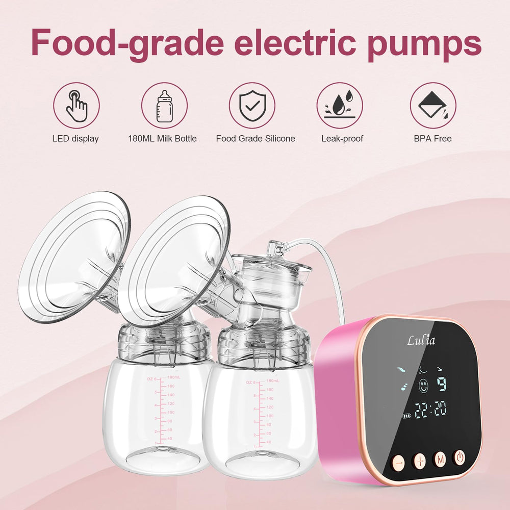 Lulia pink-2p pump package open shows complete kit for quick setup