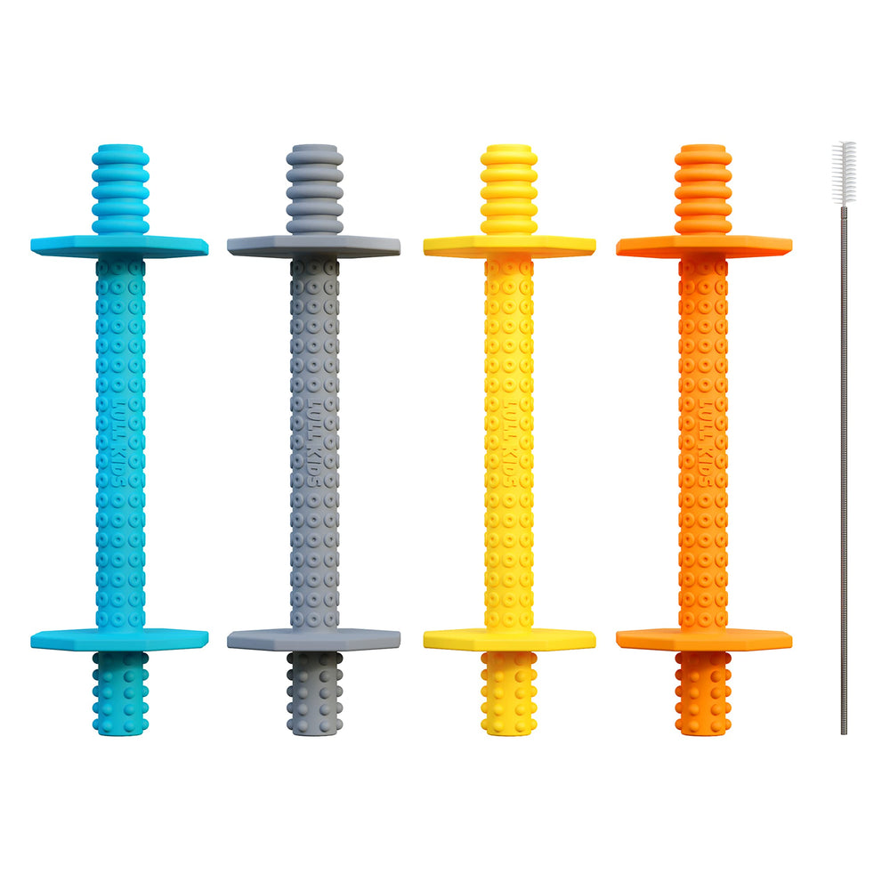 Lull Kids hollow teething tubes 4-pack soothe gums during early teething