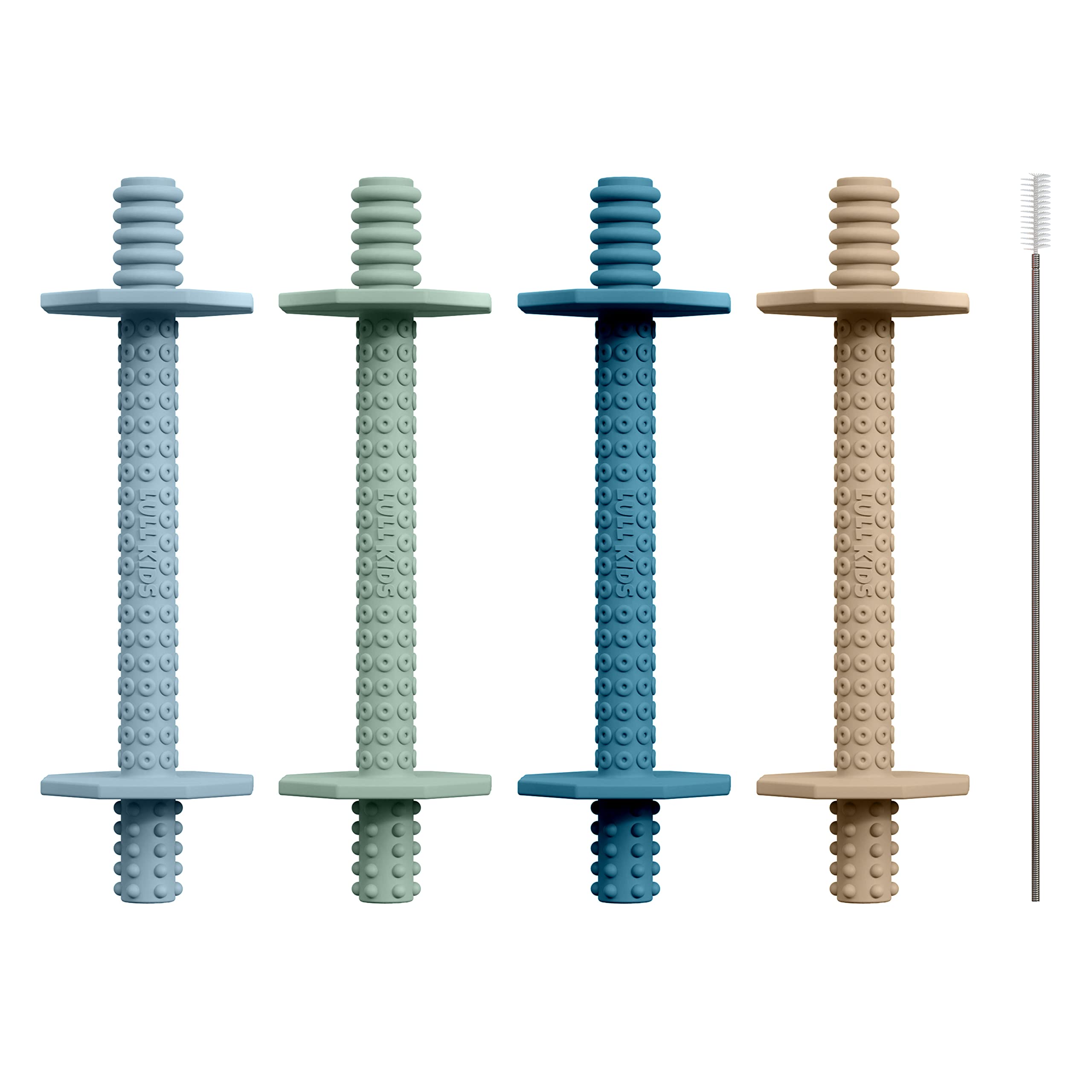 Lull Kids silicone teether with textured surface; soothing gums during early teething