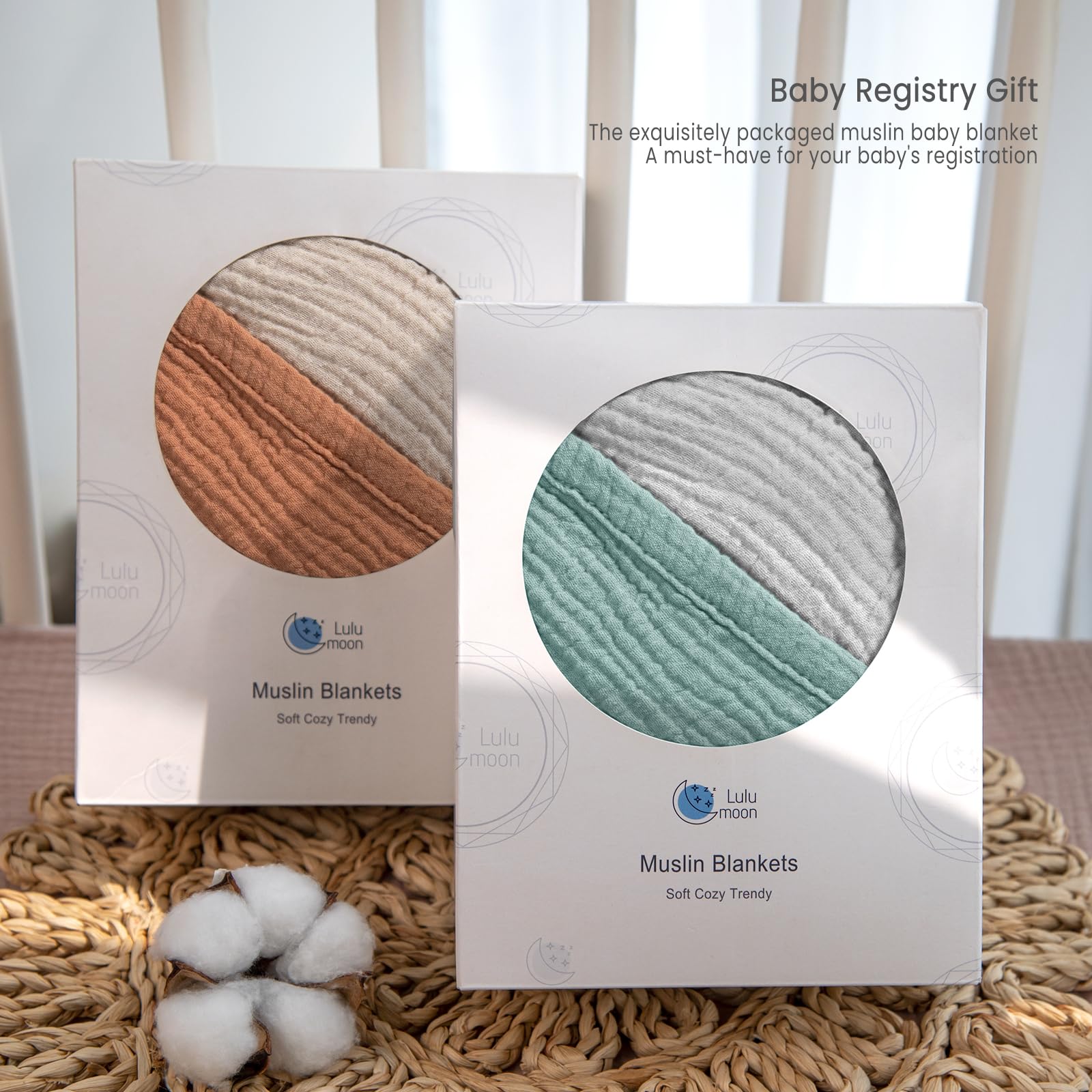 Lulu Moon gift-boxed blanket ideal for baby registry gifts