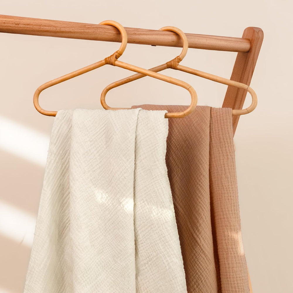 Lulu Moon machine-washable-crib-sheets are easy to care for between spills and messes.