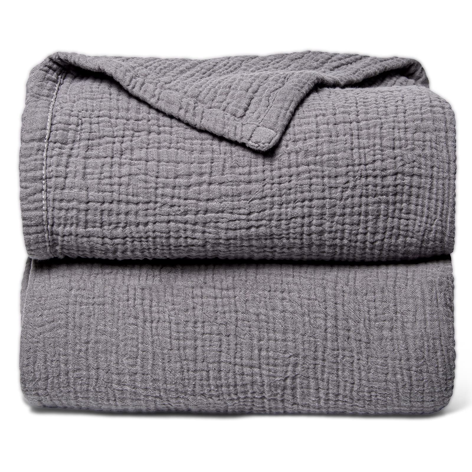 Lulu Moon muslin blanket gray 47x47 offers soft, breathable coverage for baby.