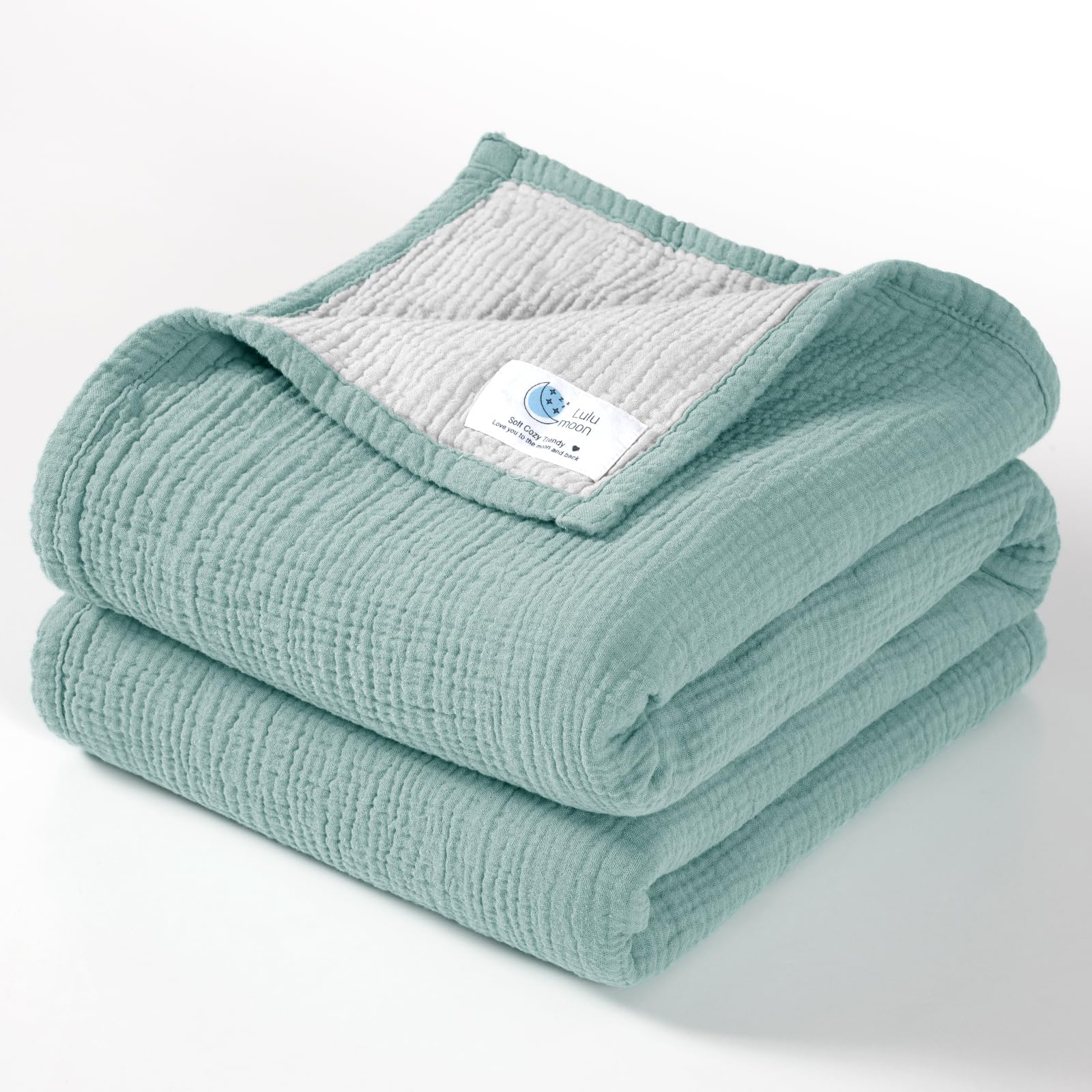 Lulu Moon muslin blanket offers a soft cotton touch for cozy baby snuggles