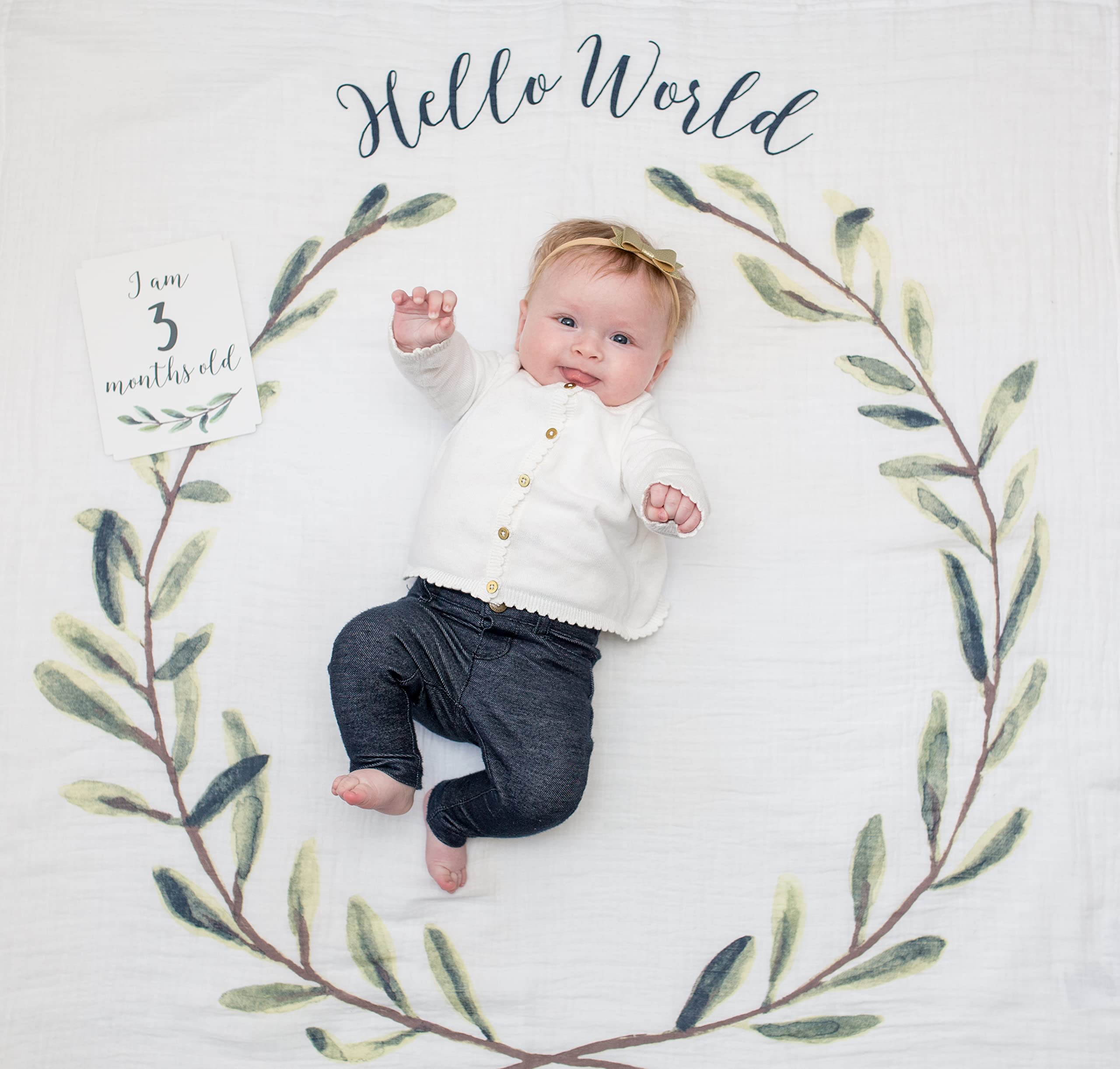 Lulujo baby photo backdrop setup on a clean surface for portraits