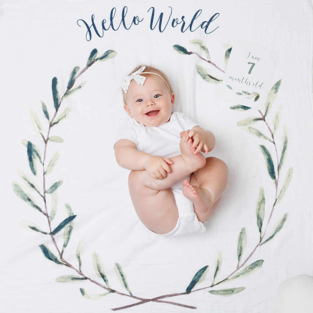 Lulujo baby shower gift set presented for modern nurseries