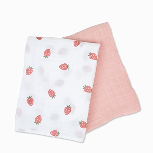 Lulujo baby swaddle blanket ballet slipper design for gentle newborn wrap.