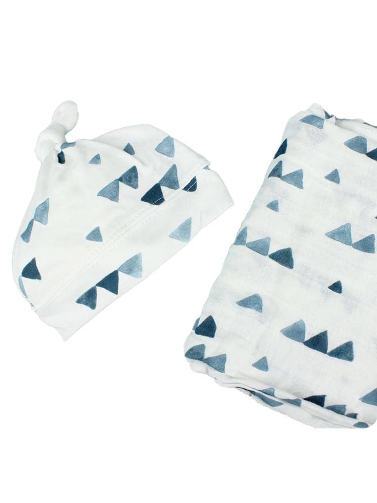 Lulujo Hello World bamboo jersey hat adjustable for newborns