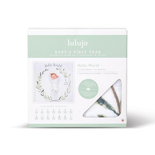 Lulujo milestone cards front side showing 14 milestones for quick memories