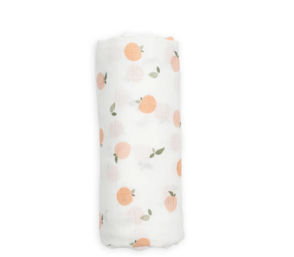 Lulujo soft-bamboo-viscose-muslin-swaddle conveys gentle texture and baby-comfortable wrapping.