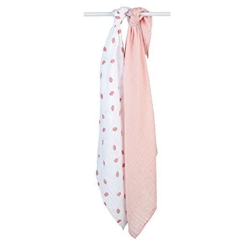 Lulujo soft muslin closeup shows breathable fabric and gentle touch.