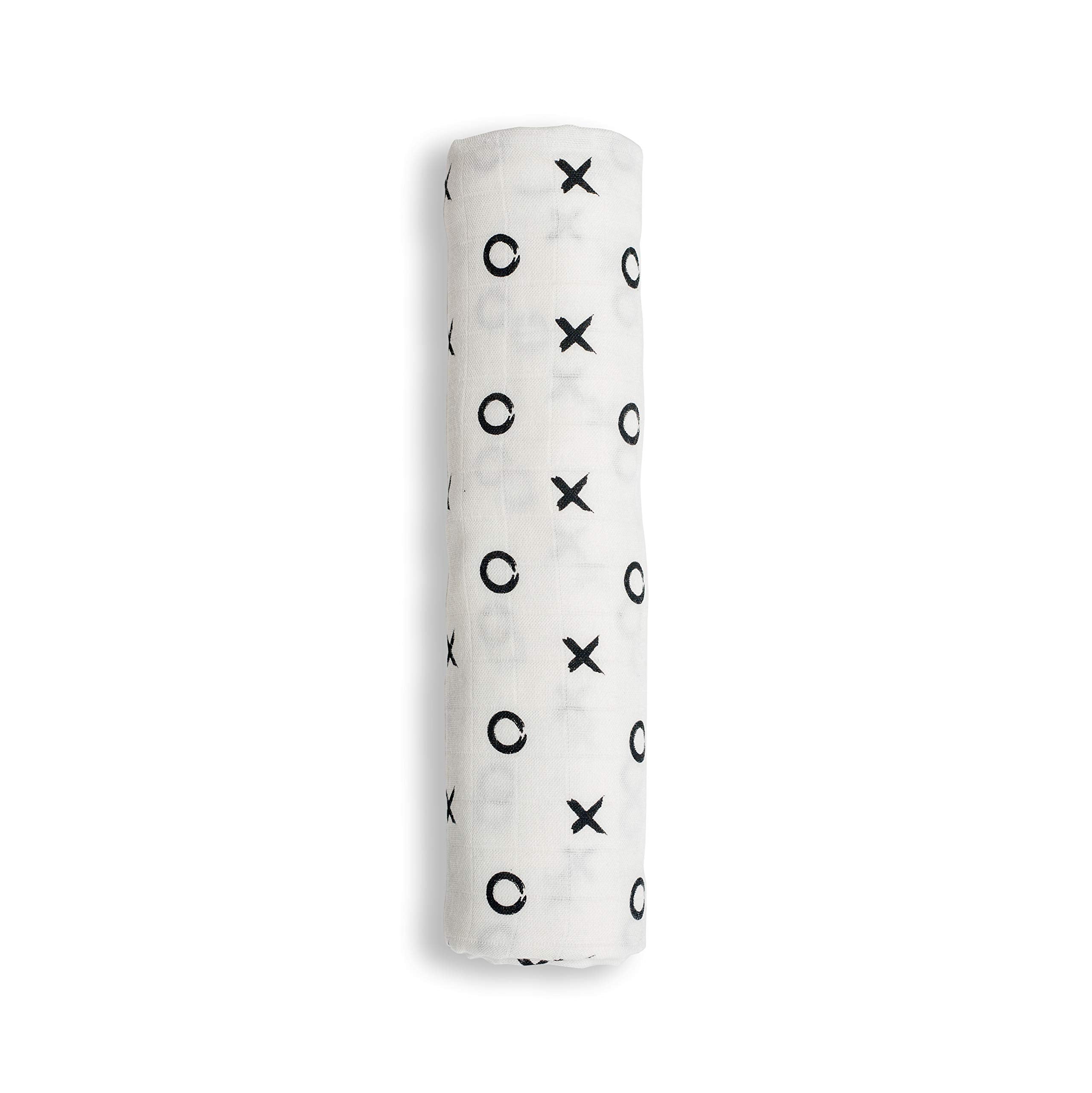 Lulujo swaddle used as nursing cover and stroller shield