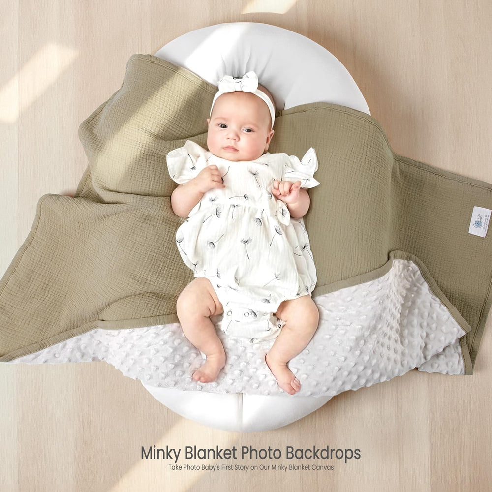 Lulumoon olive baby blanket adds a soft, gender-neutral touch to nursery decor.