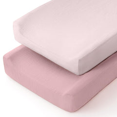 Lulumoon baby changing pad cover in soft muslin for gentle skin comfort