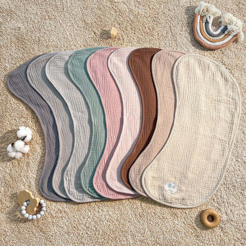 Lulumoon neutral color burp cloths suit boy or girl