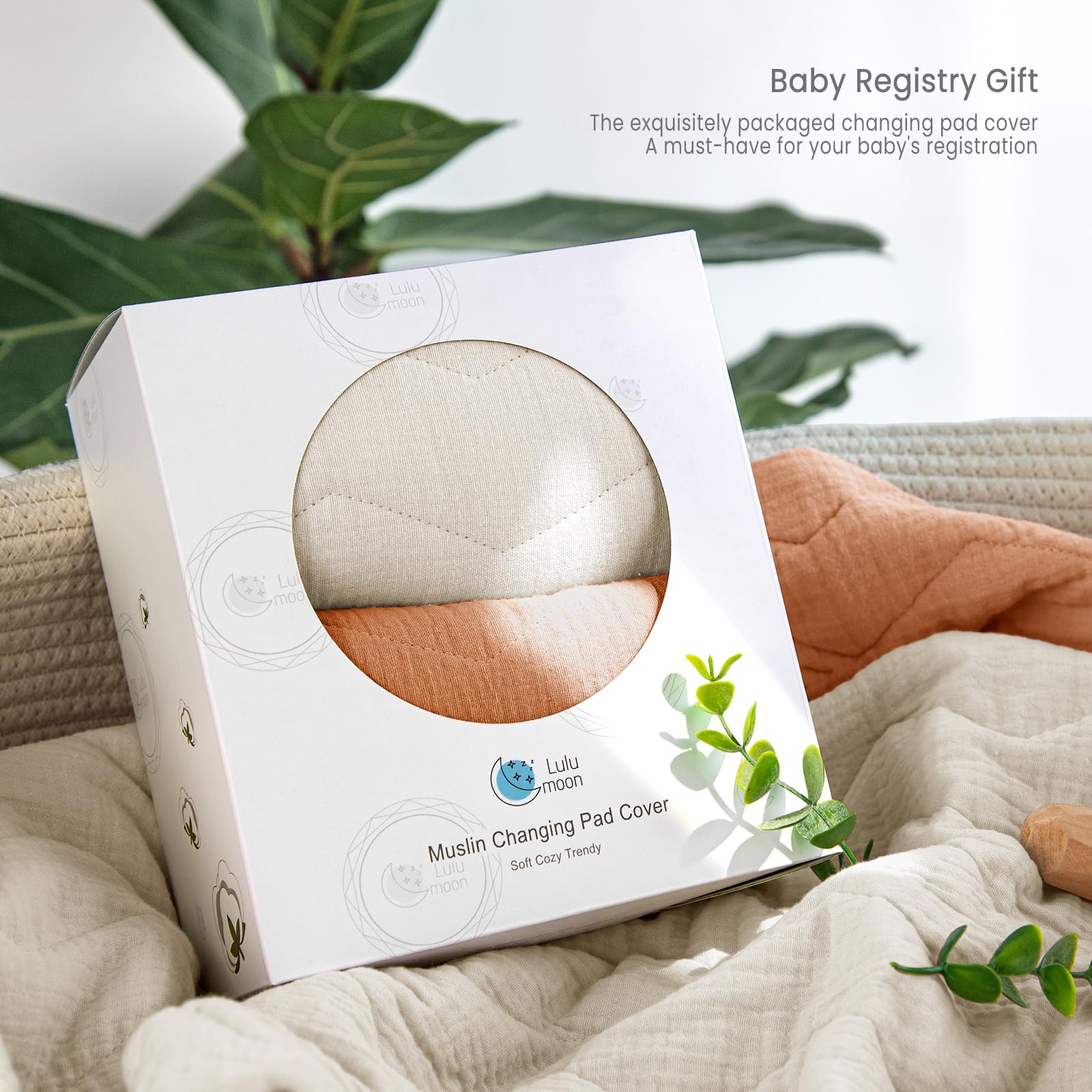Lulumoon changing pad cover is easy to care for in cold wash.