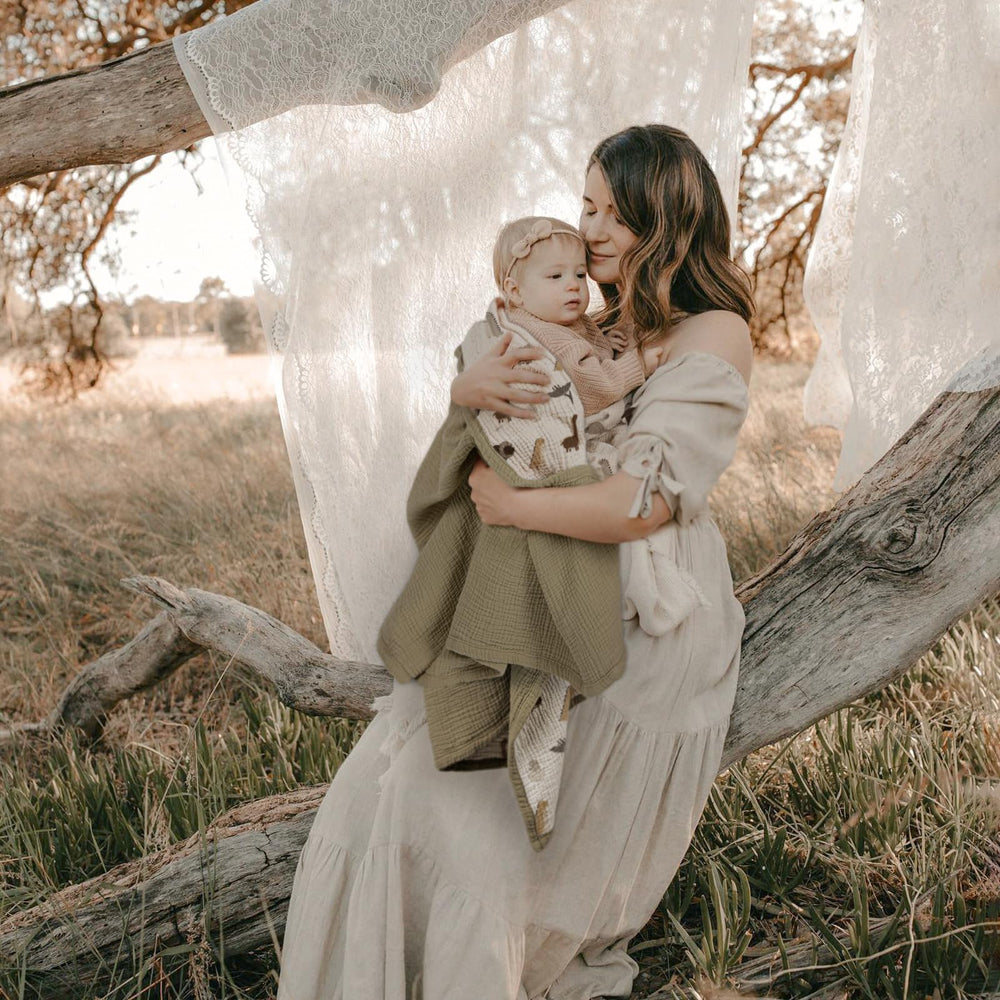 Lulumoon gift ready blanket; elegant packaging makes baby showers special.