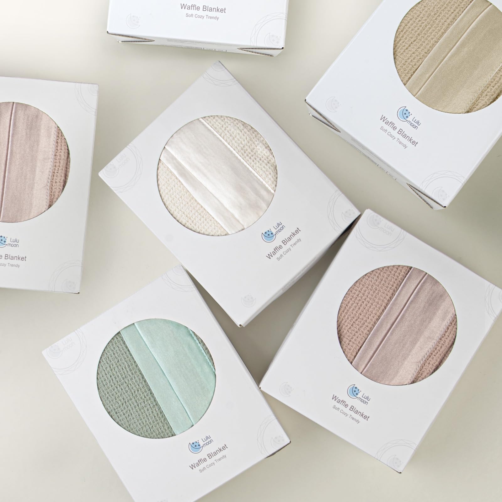 Lulumoon gift-ready box presenting a luxurious baby blanket