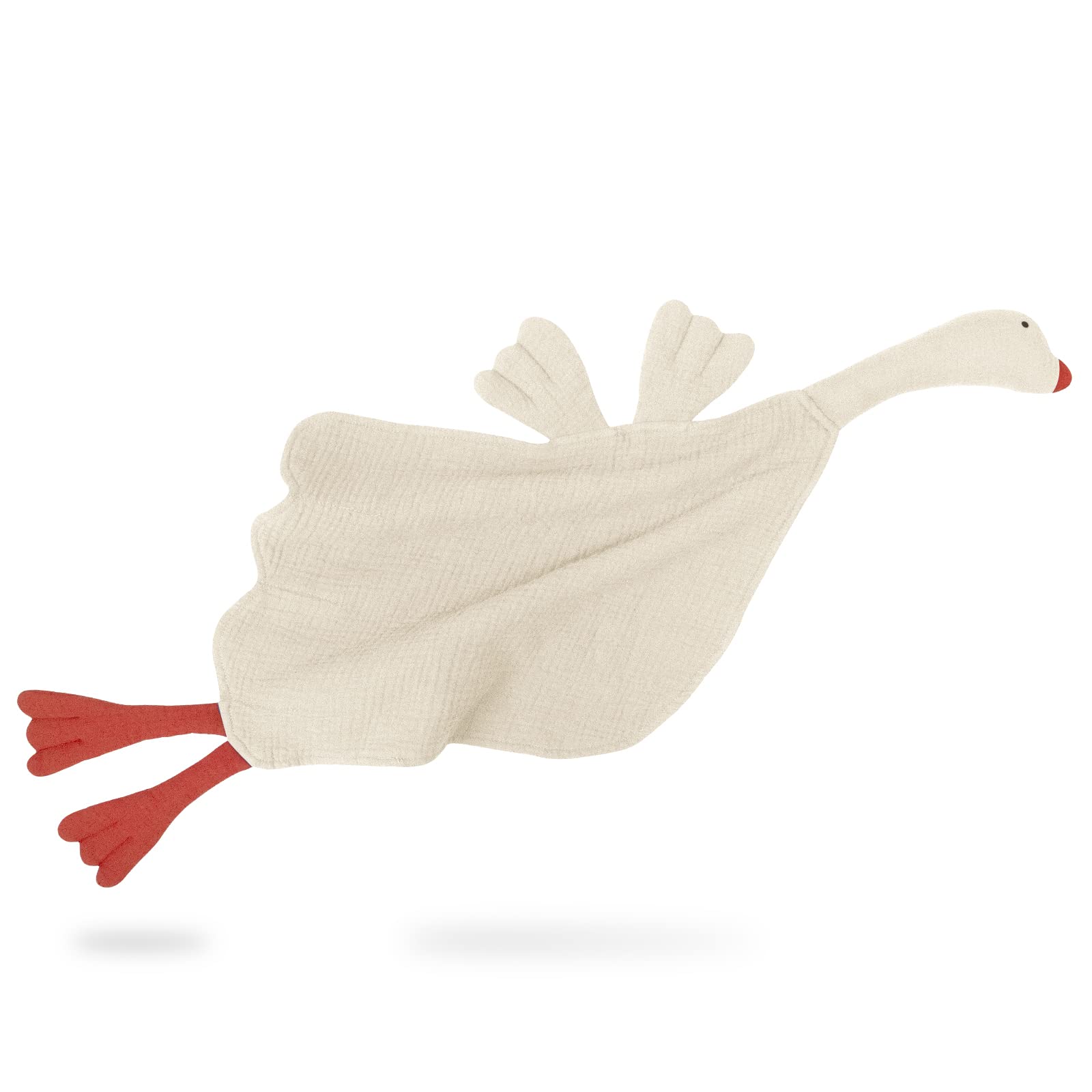 lulumoon goose security blanket made of soft muslin for newborn comfort