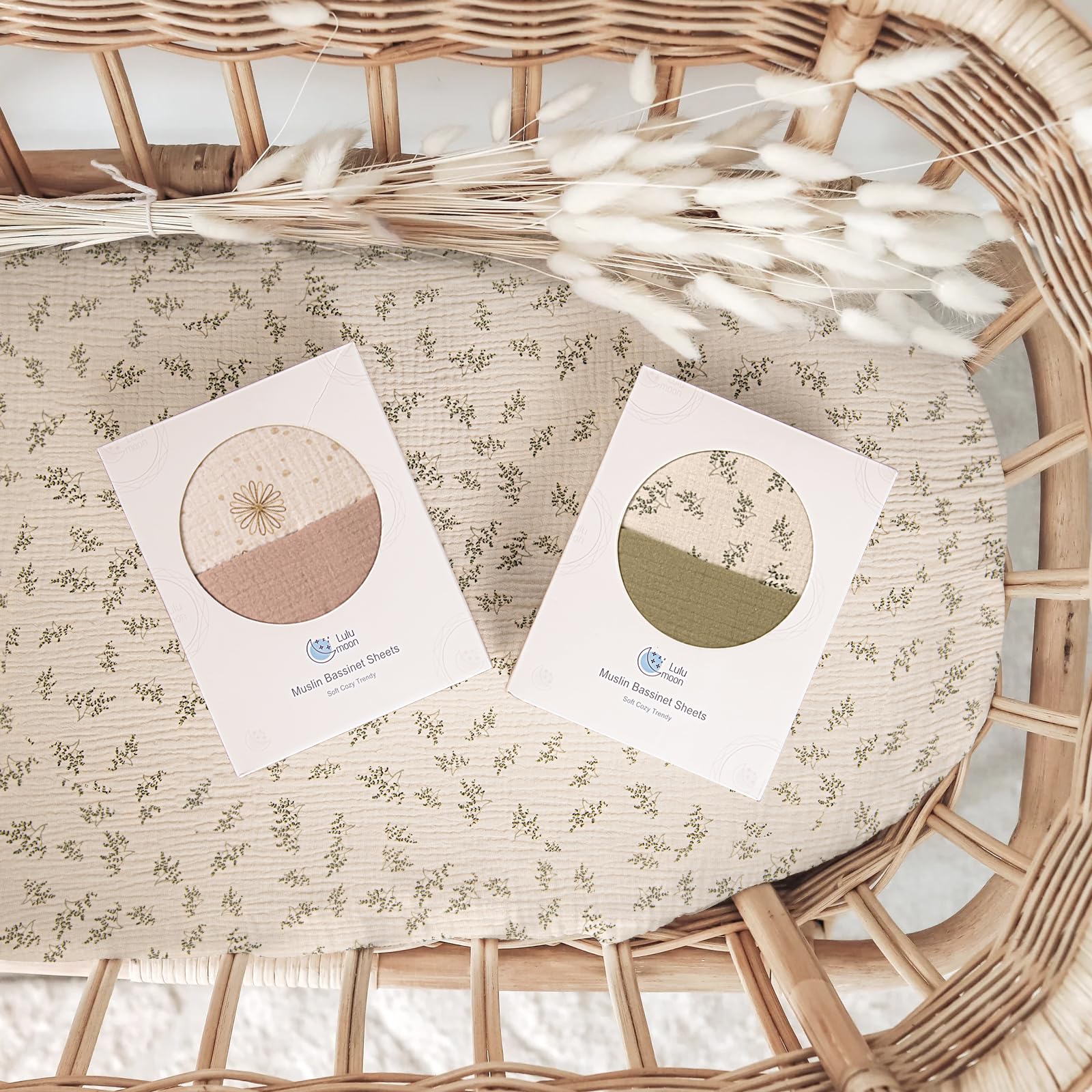 Lulumoon bassinet sheets fit Maxi Cosi Lora and similar brands