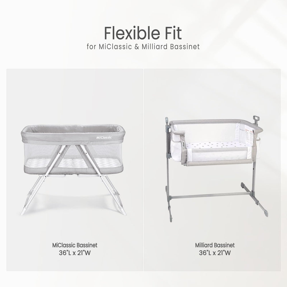 Lulumoon muslin bassinet sheets with elastic band for secure fit