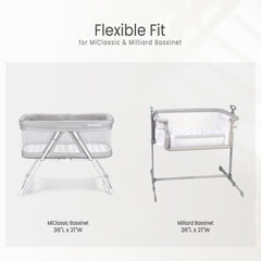 Lulumoon muslin bassinet sheets with elastic band for secure fit