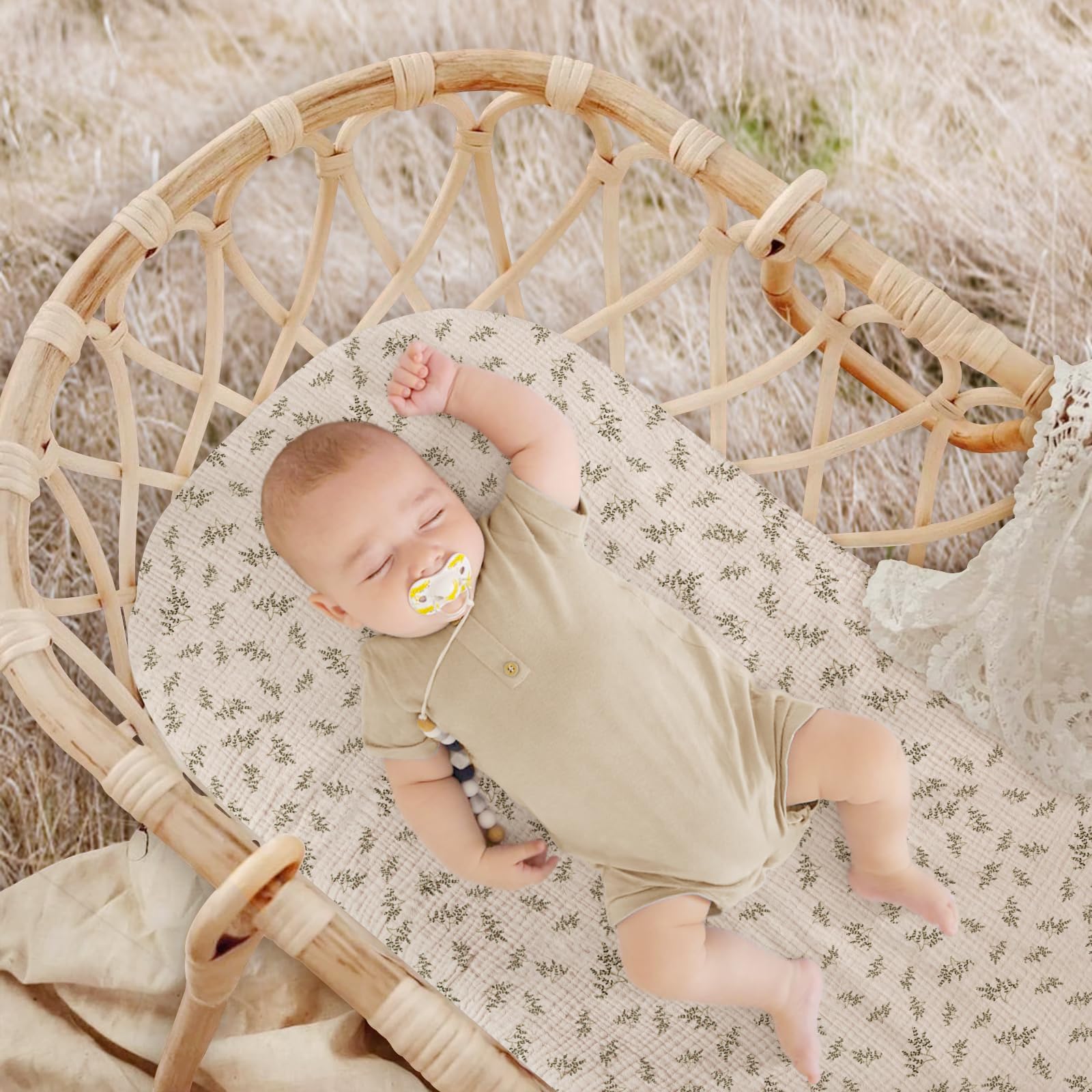 Lulumoon neutral boho patterns suit unisex nurseries.