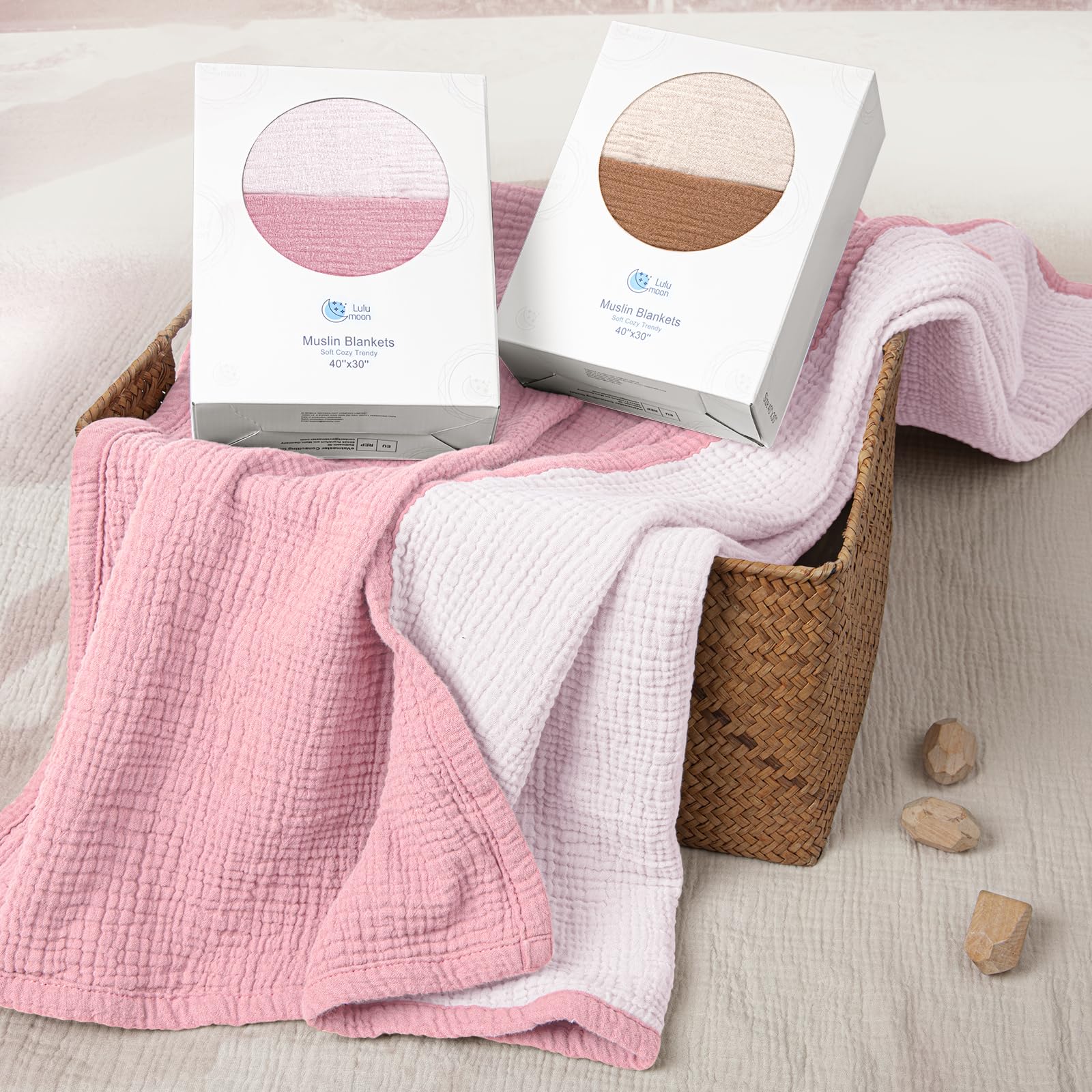 Lulumoon four-layer muslin provides all-season warmth without bulk.