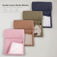 Lulumoon muslin blanket used as a light nap throw for daytime rest.