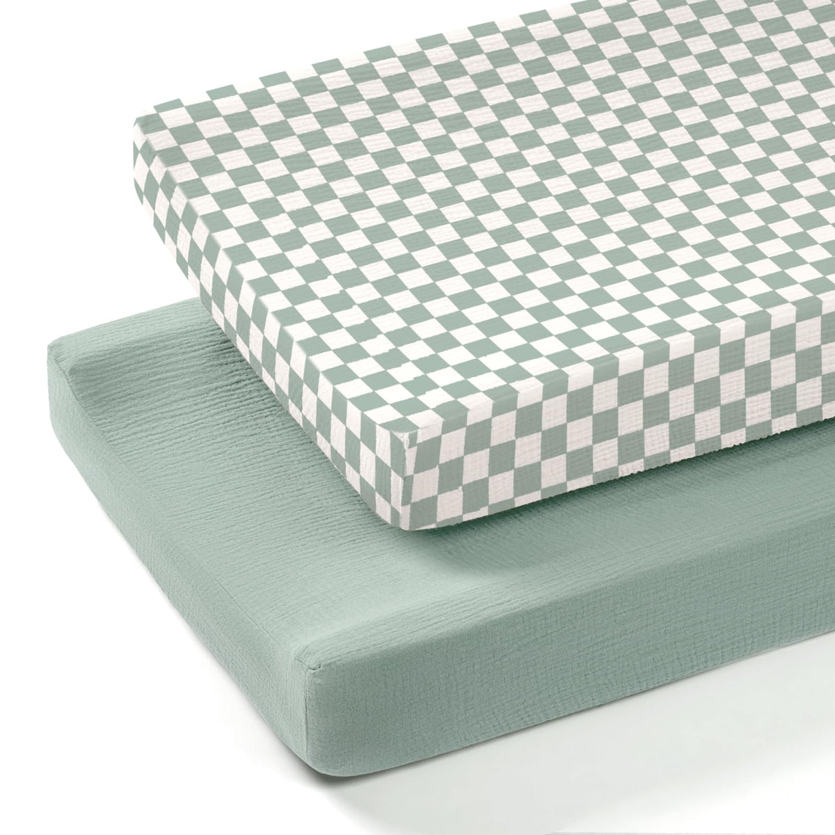 Lulumoon 2-pack muslin changing pad cover keeps baby comfy during diaper changes