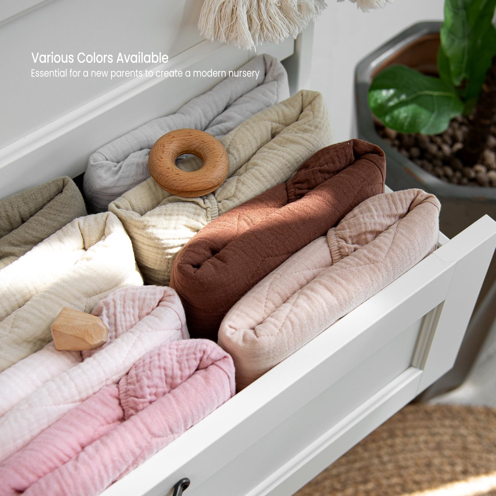 lulumoon Muslin Changing Pad Cover nursery styling that complements diverse decor