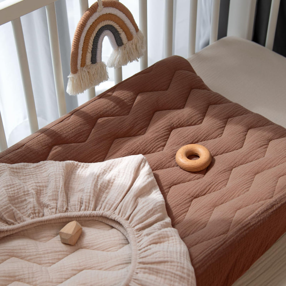 lulumoon muslin changing pad cover variety-colors to suit nurseries