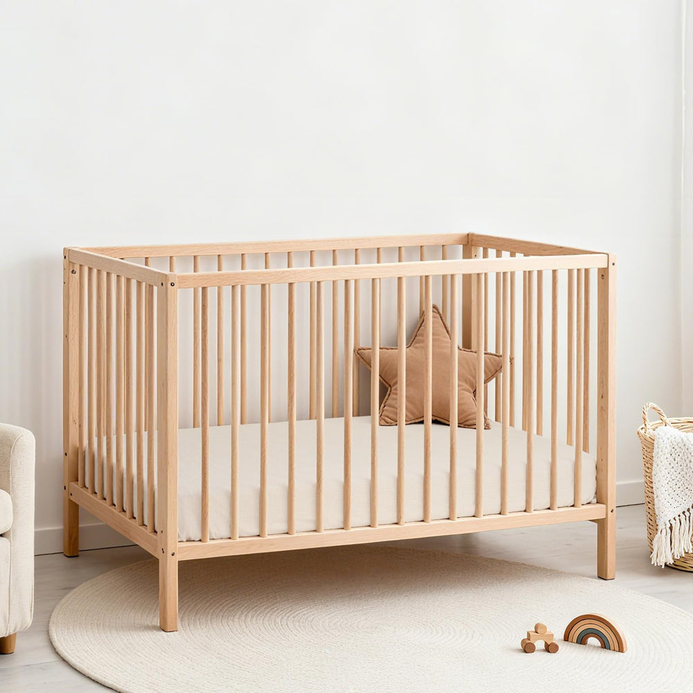 Lulu Moon Muslin crib sheets come in a convenient two-pack