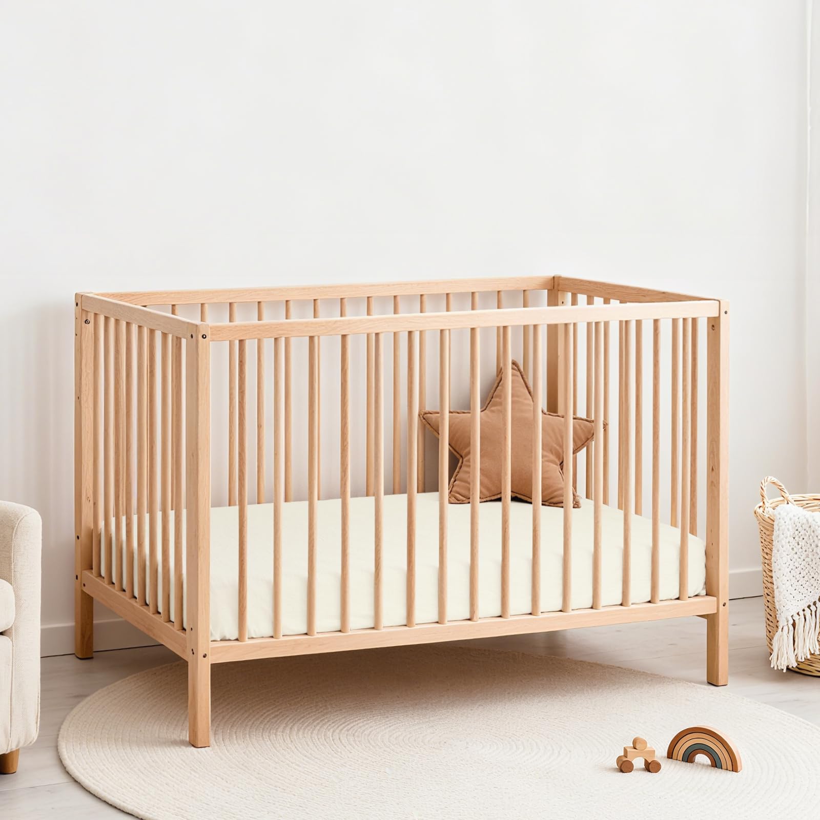 Lulu Moon Muslin Crib Sheets 2-pack for easy rotation and backups