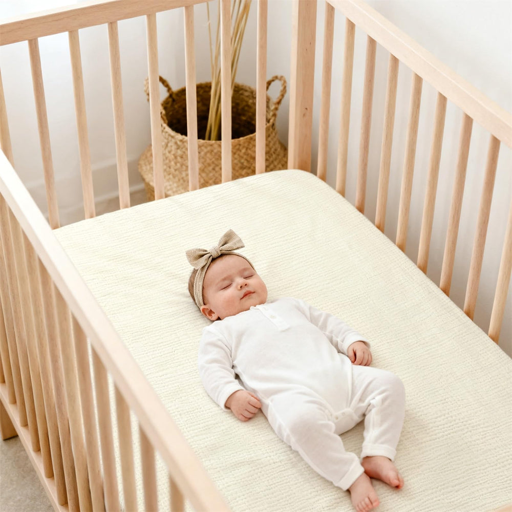 Lulu Moon Muslin Crib Sheets machine washable for easy care and quick drying