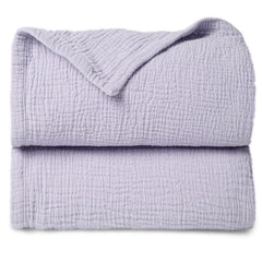 Lulumoon muslin quilt blanket purple for crib comfort and baby skin-friendly breathability