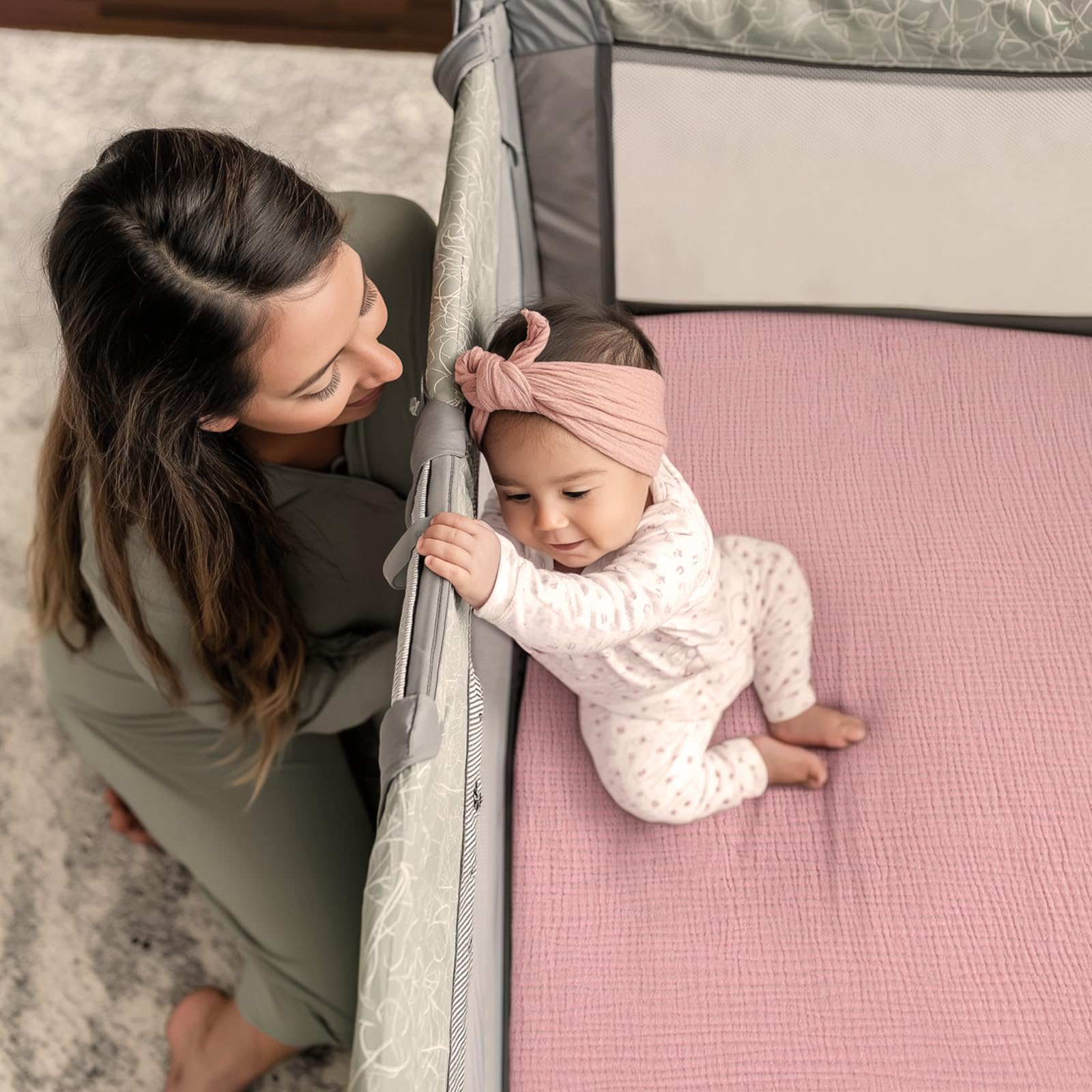 lulumoon sheets designed to fit Graco Pack n Play snugly