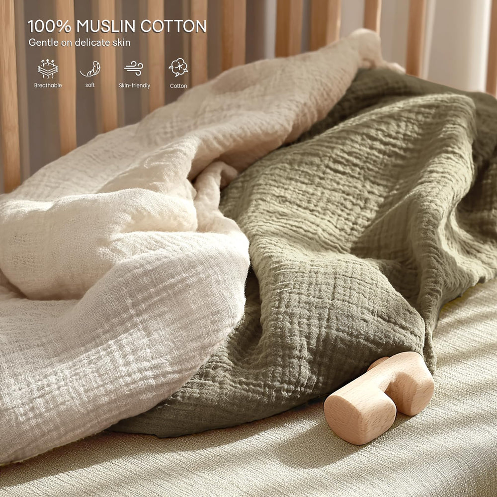 Lulumoon Pack N Play Muslin sheet with precise size for full coverage