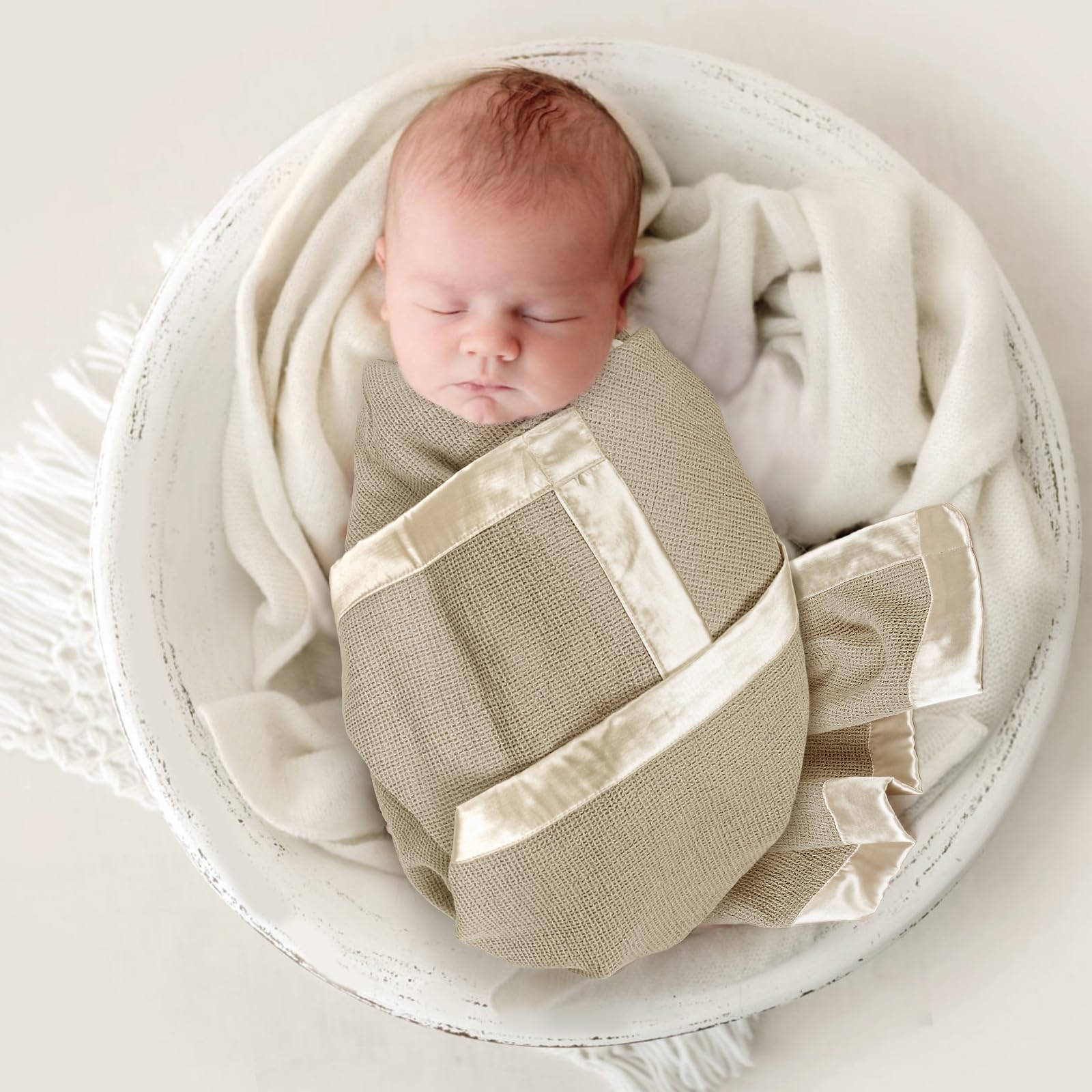 Lulumoon photography backdrop blanket with soft neutral tones