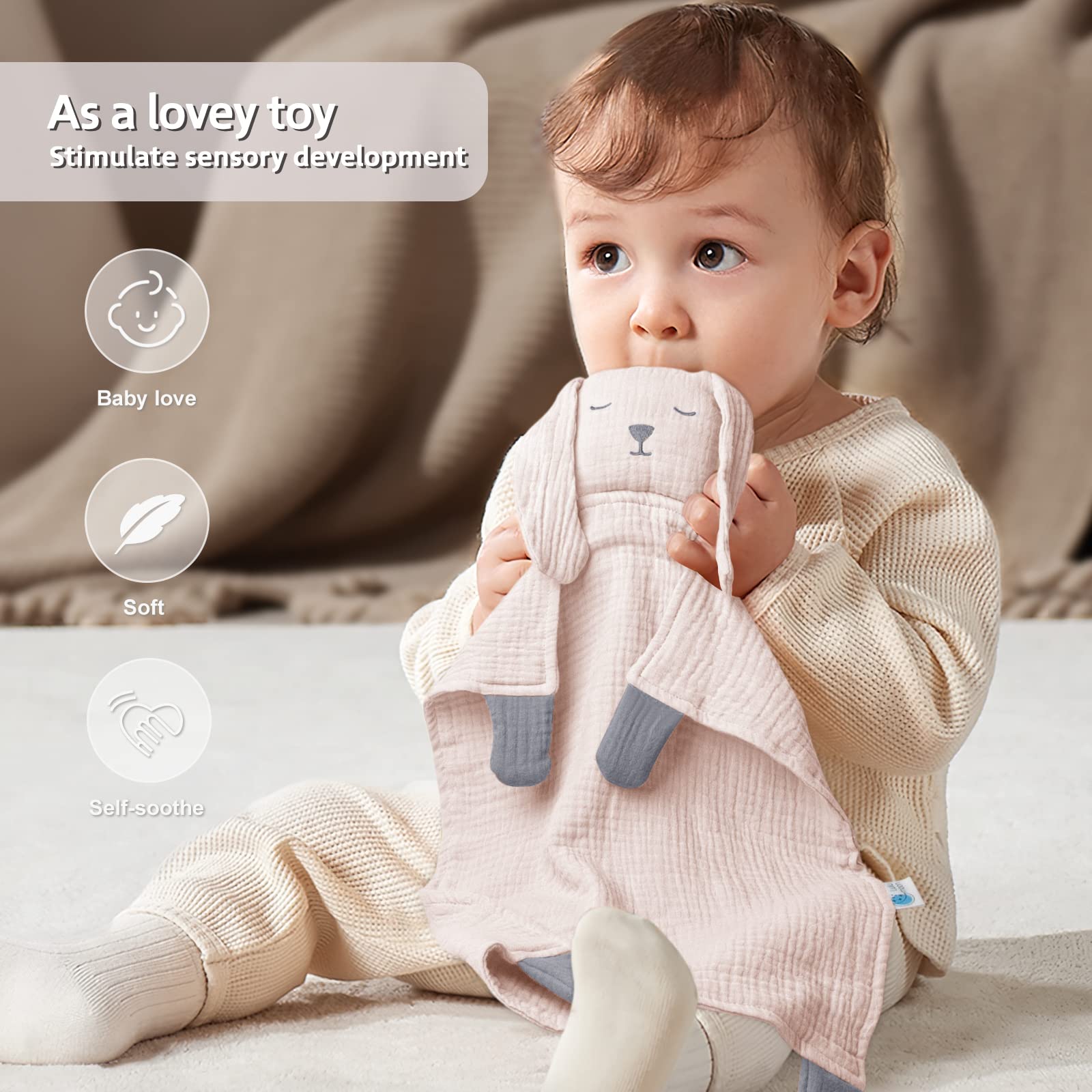 lulumoon Puppy Security Blanket newborn softness provides breathable soothing.