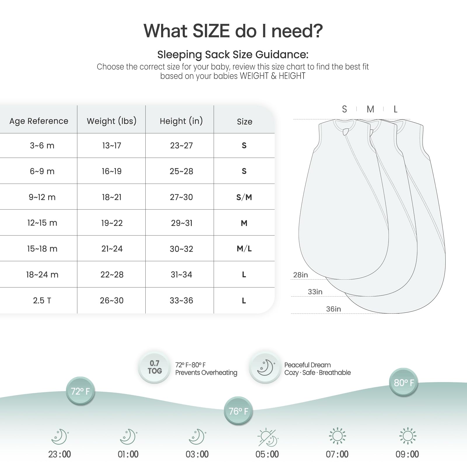 Lulumoon Sleep Sack Muslin breathable all-season fabric stays comfy