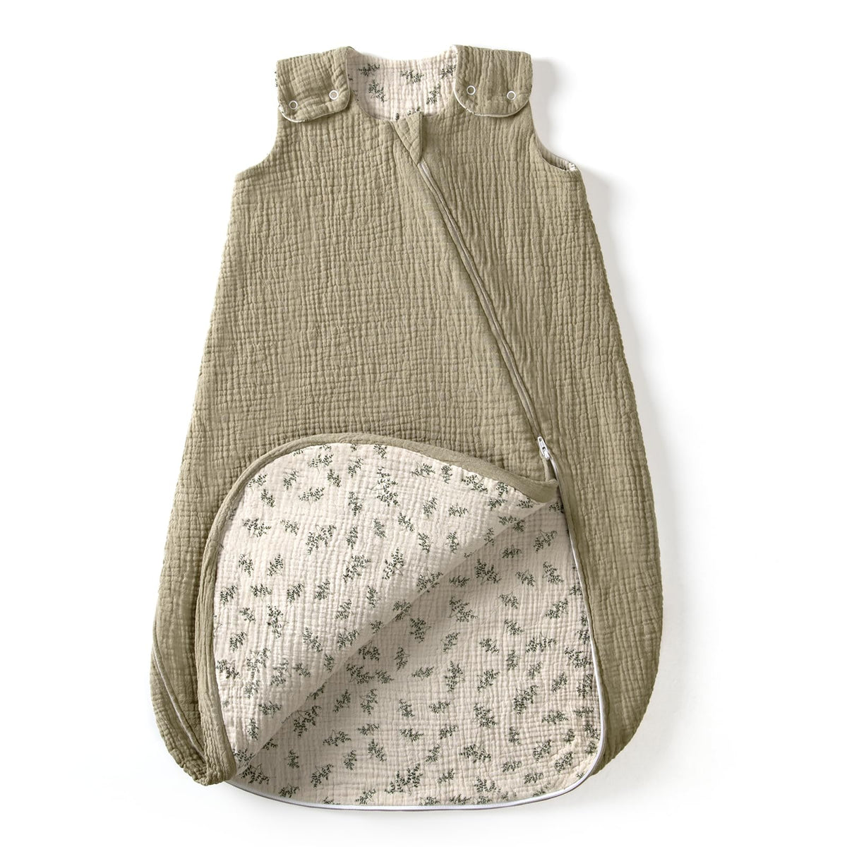 Lulumoon Sleep Sack double-layer Muslin outer provides year-round coziness